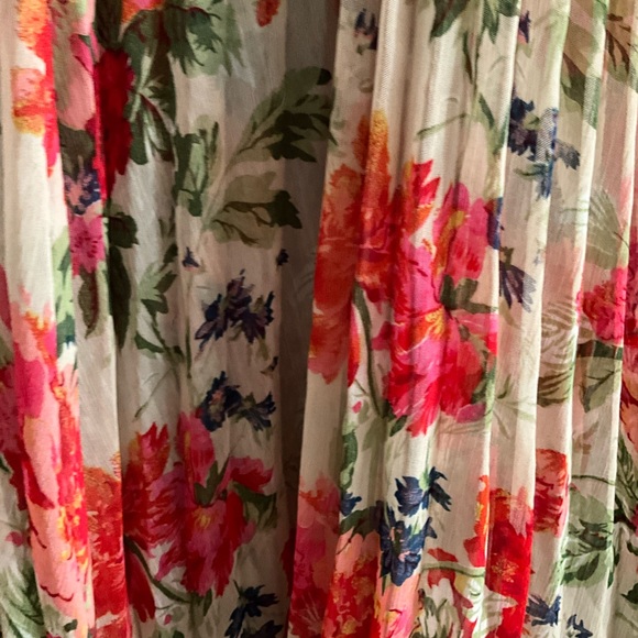 👗Paisley accordion pleated short sheer dress - Picture 4 of 5